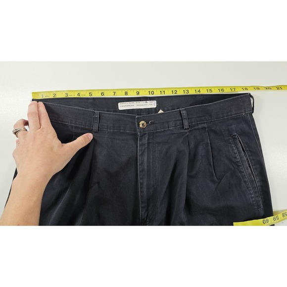 Vintage duckhead 38x30 career casual navy blue slacks pleated *FLAWS* - - Picture 6 of 7